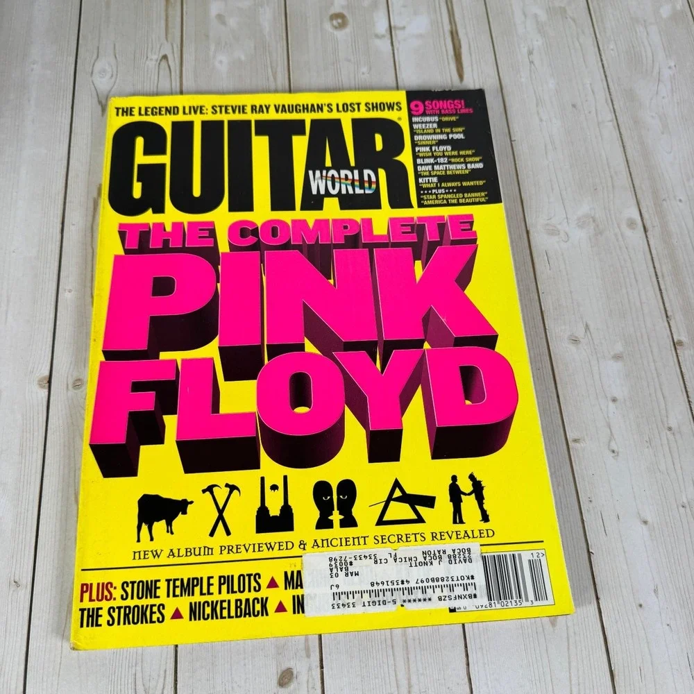 Guitar World Dec 2001 Pink Floyd Poster SRV STP Strokes Magazine